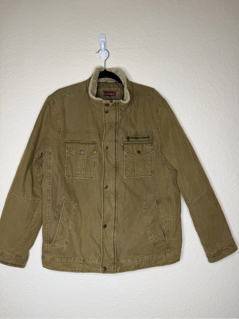 Levi's Olive Brown Sherpa Collar Field Jacket